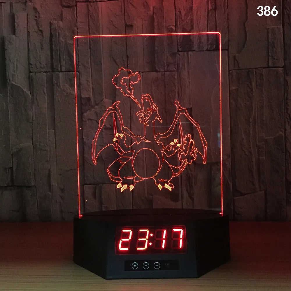 3D glowing dolphin night light LED table lamp with remote control on wooden surface