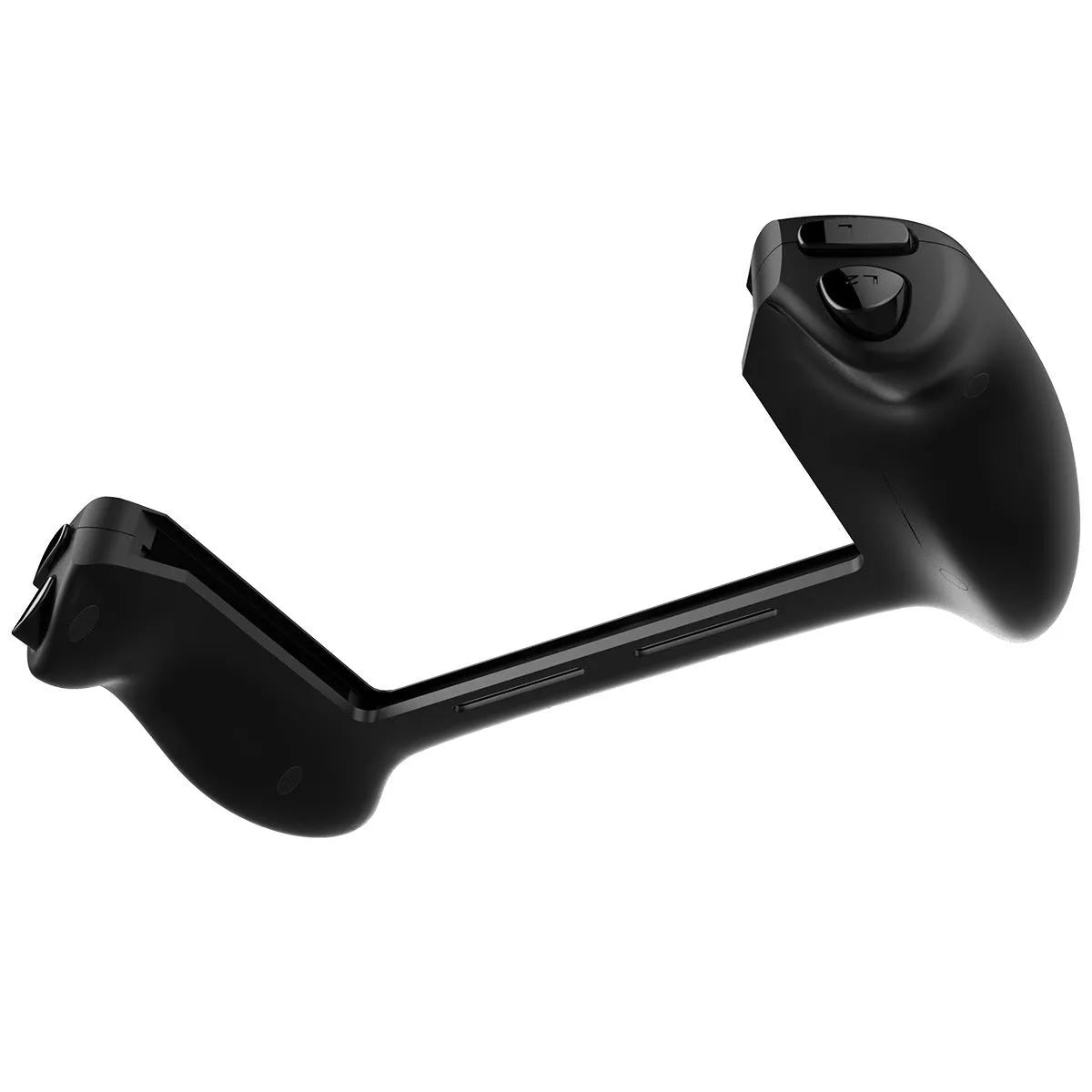 Black Nintendo Switch wireless controller with ergonomic grip and textured joysticks