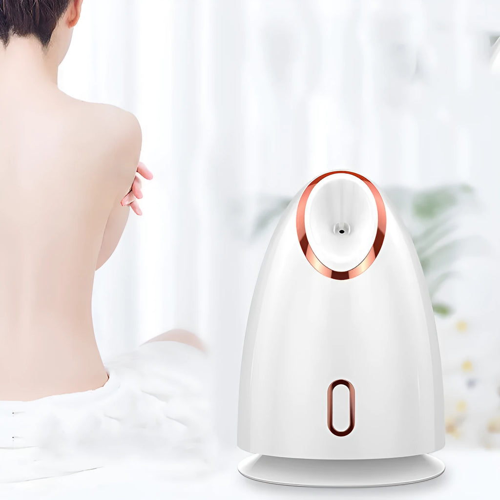 Nano Thermal Spray Moisturizing Face Steamer in white with single gear control and 280W power