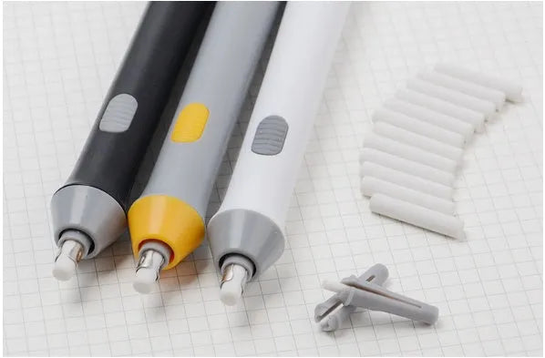 Electric eraser geometry modelling plastic black and grey 166x15mm