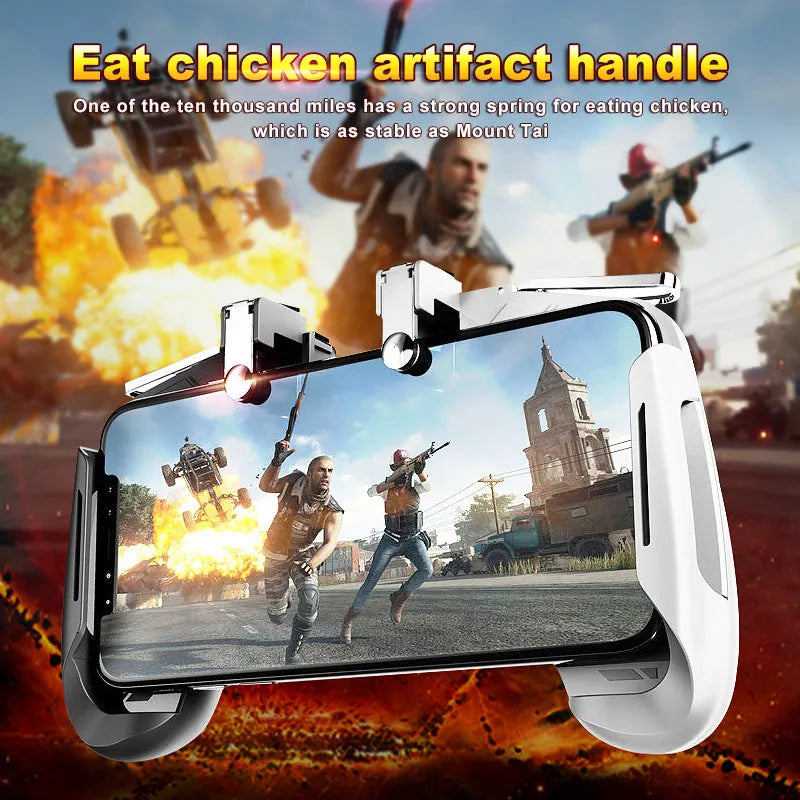 AK16 extendable game controller with fire shutter triggers holding mobile phone for gaming