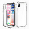 Transparent TPU shockproof back cover case for iPhone on a table