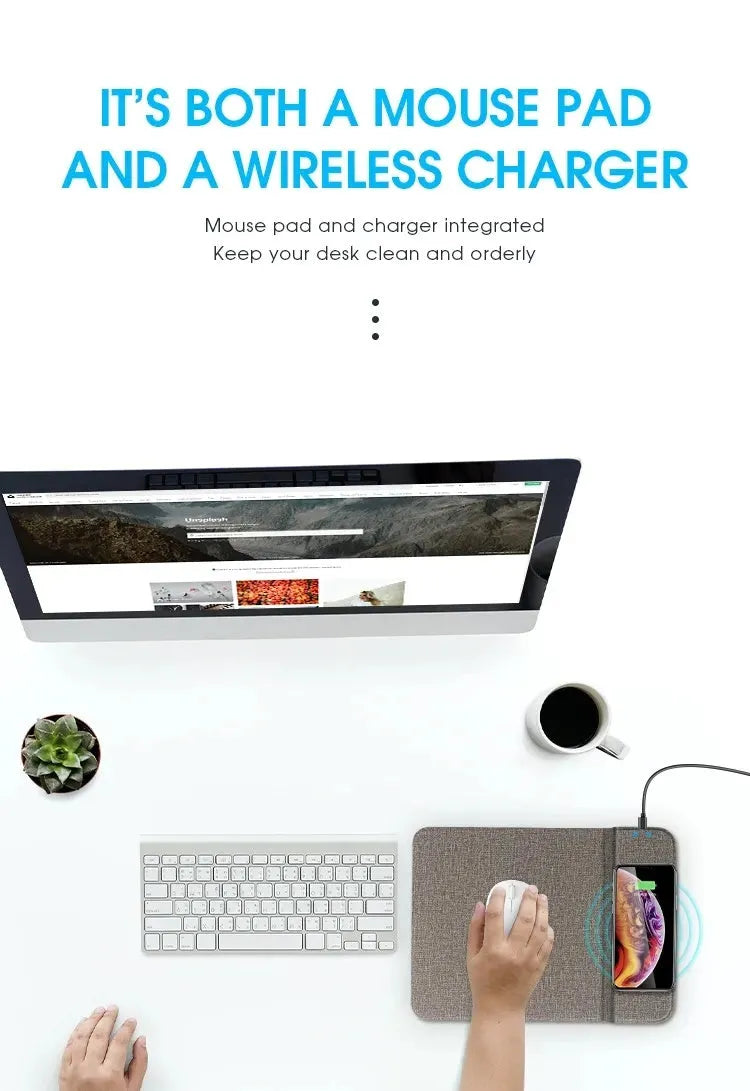 Foldable cloth wireless charging phone holder with 10W fast charging capability