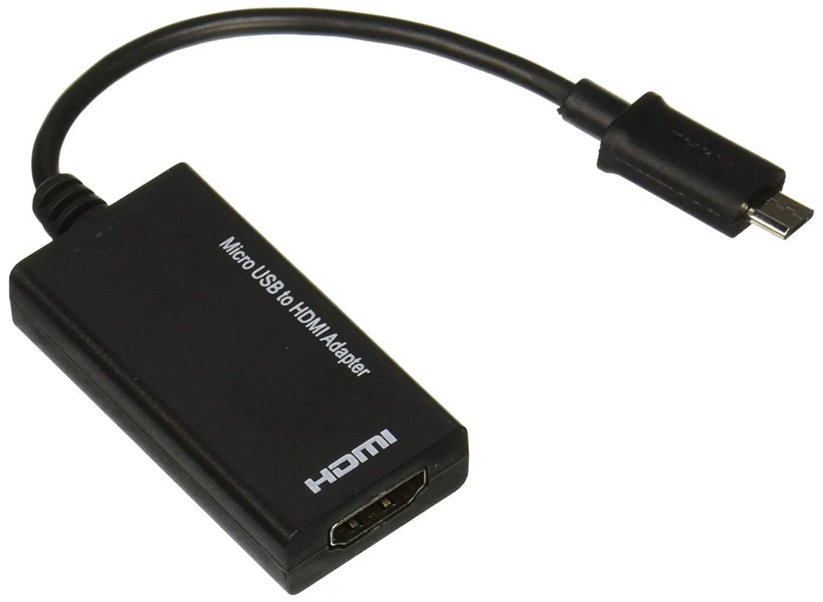 Black braided nylon HD to HDMI adapter cable with gold-plated micro-HDMI and HDMI connectors.