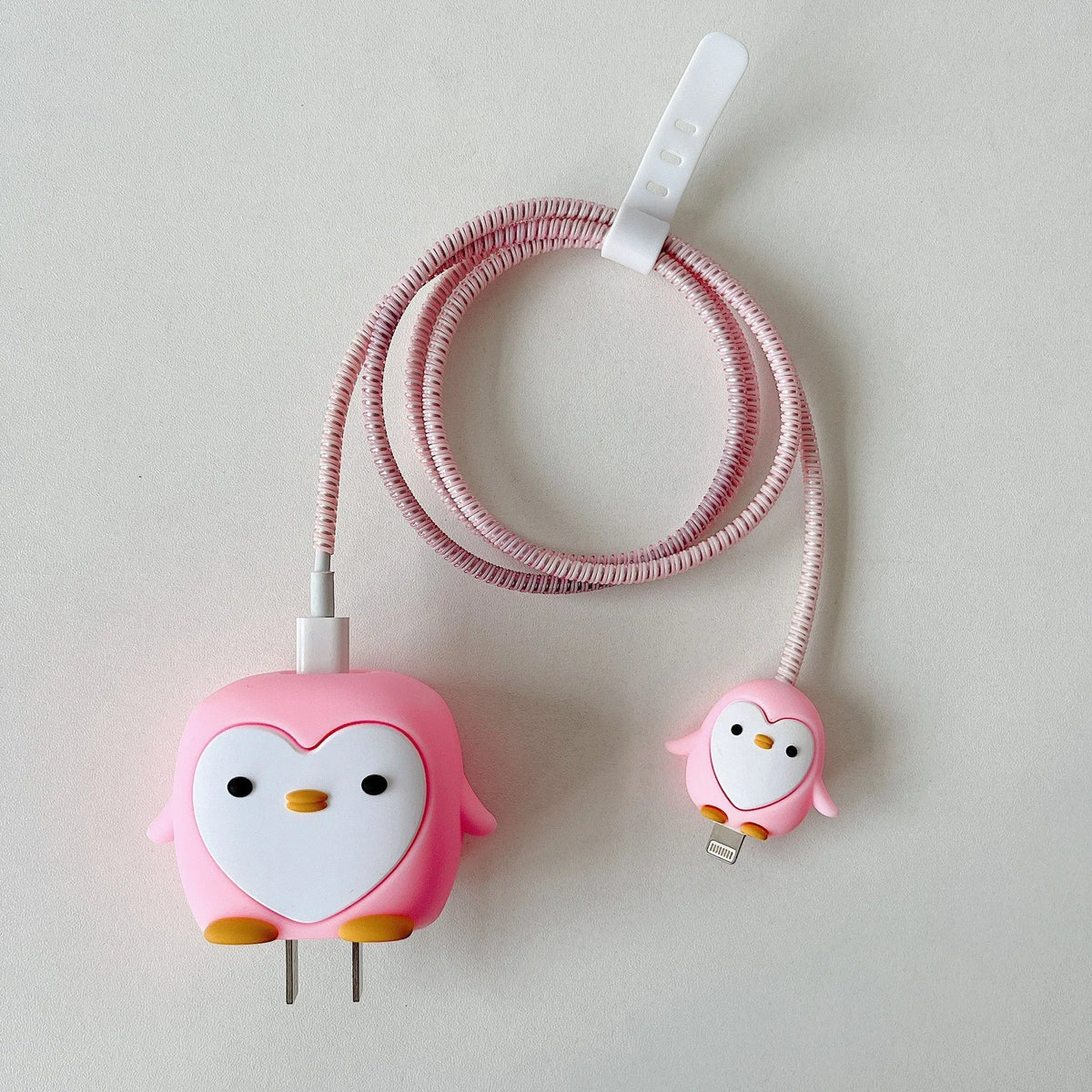 Silicone cartoon protective cover for Apple 18W 20W charger anti-break owl blue