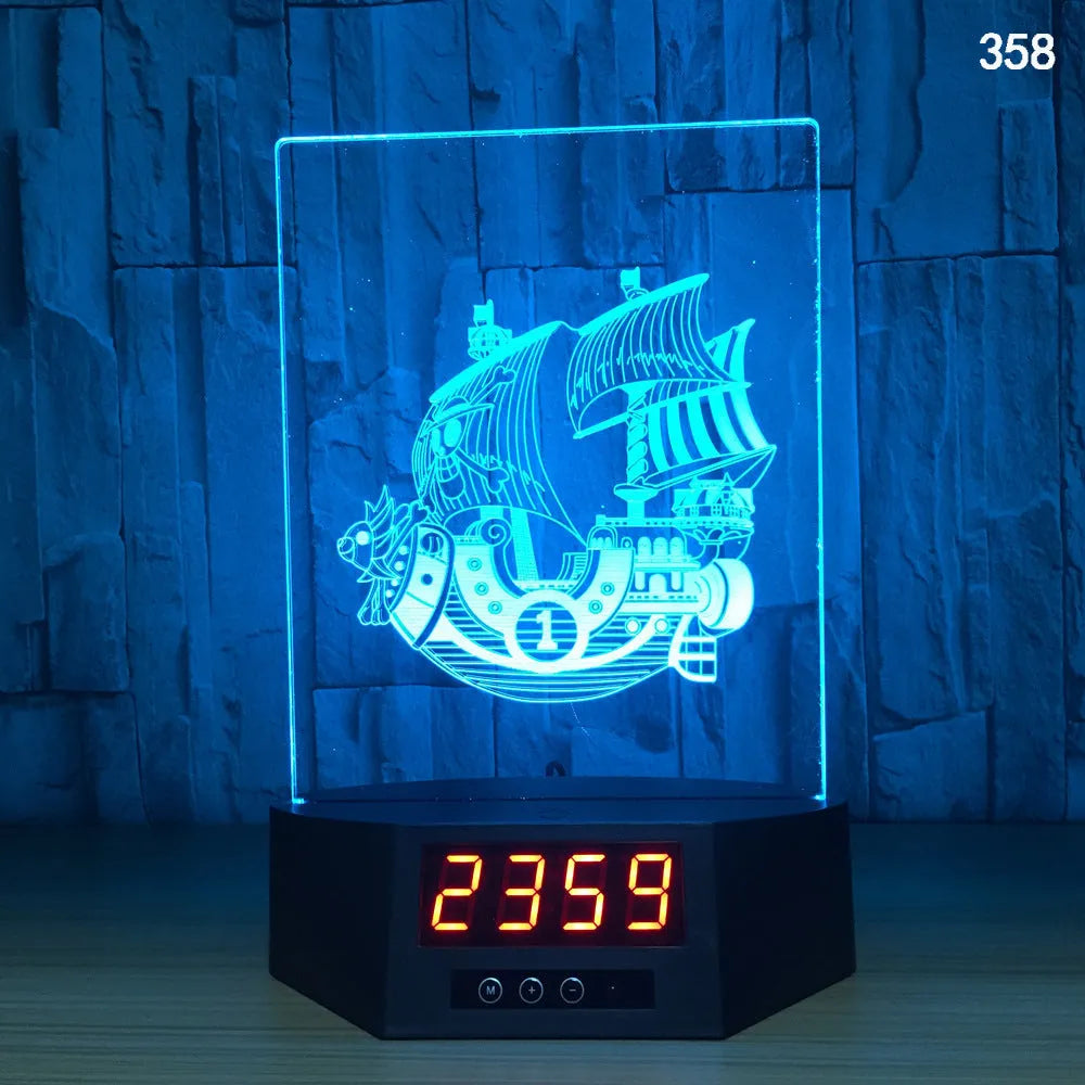 3D glowing dolphin night light LED table lamp with remote control on wooden surface