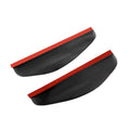 Pair of black PVC rain shield covers for GM motorcycle mirrors measuring 17x5mm