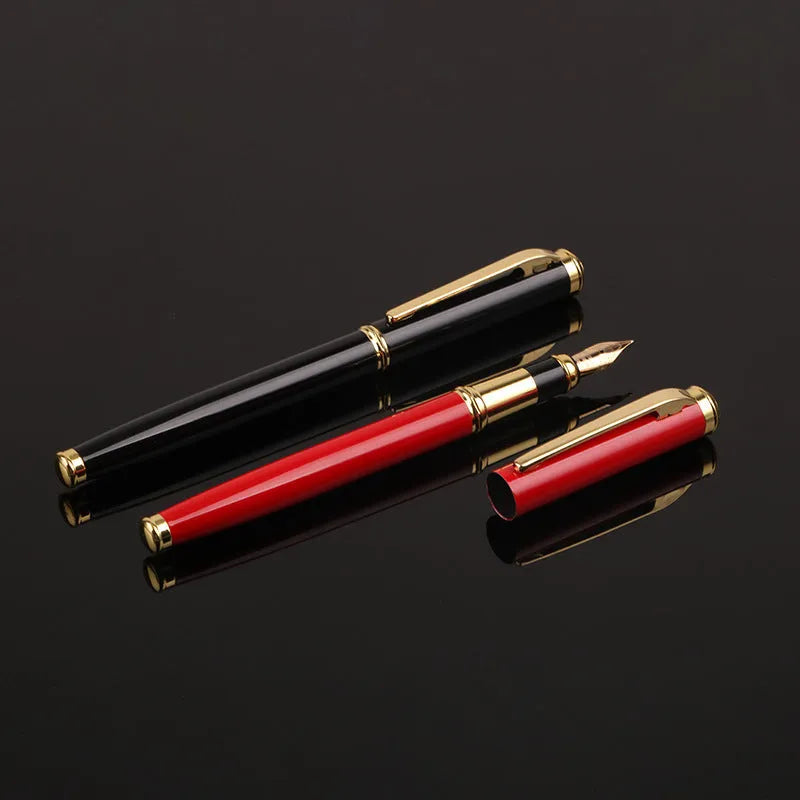 Black and red metal business pen with a 0.5mm nib for office and gift use.