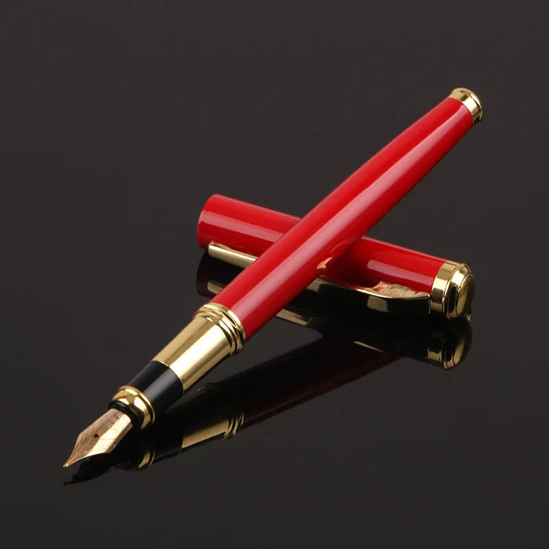 Black and red metal business pen with a 0.5mm nib for office and gift use.