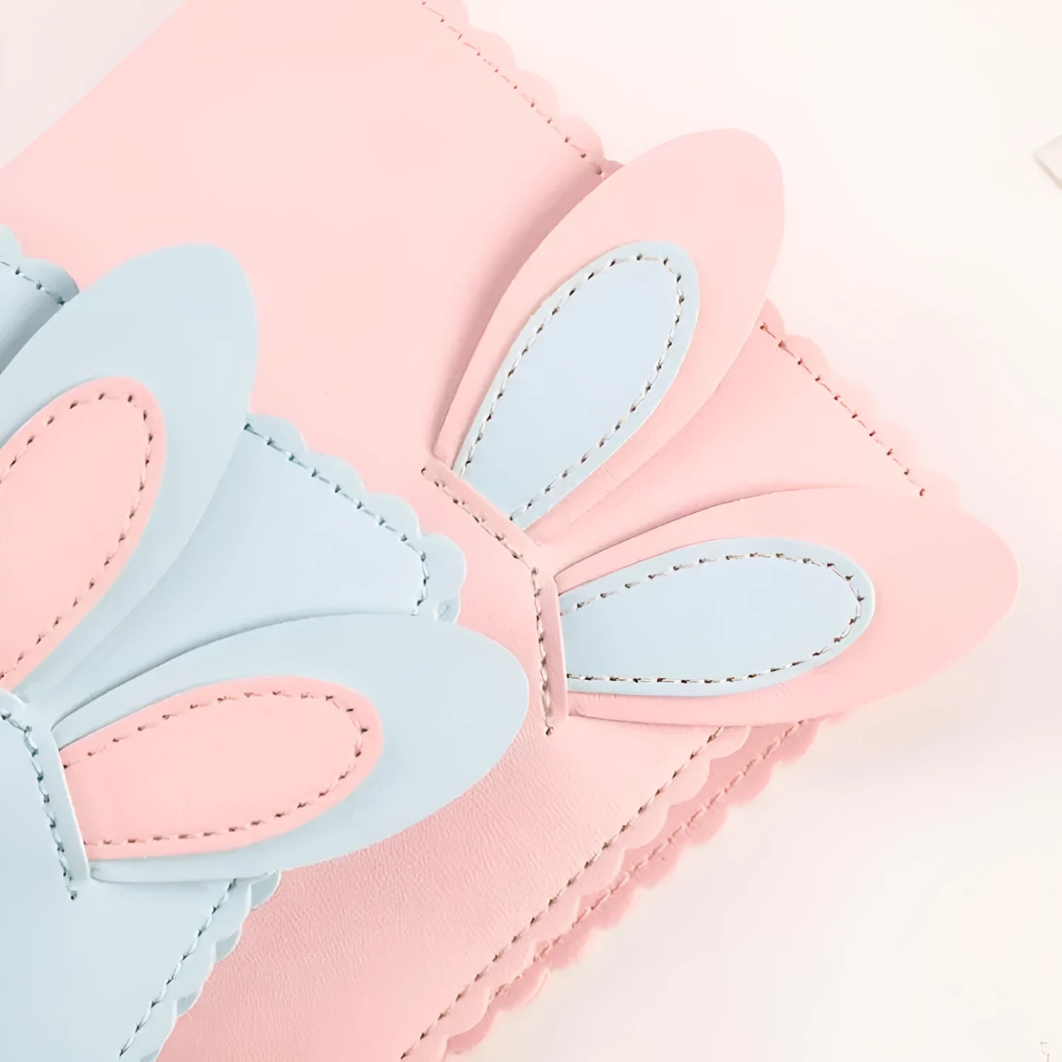 Mini rabbit style photo album in blue, pink, or white with 16 loose-leaf pages