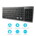 Universal Bluetooth keyboard for iPad tablets and notebooks with 104 keys in white or black colour