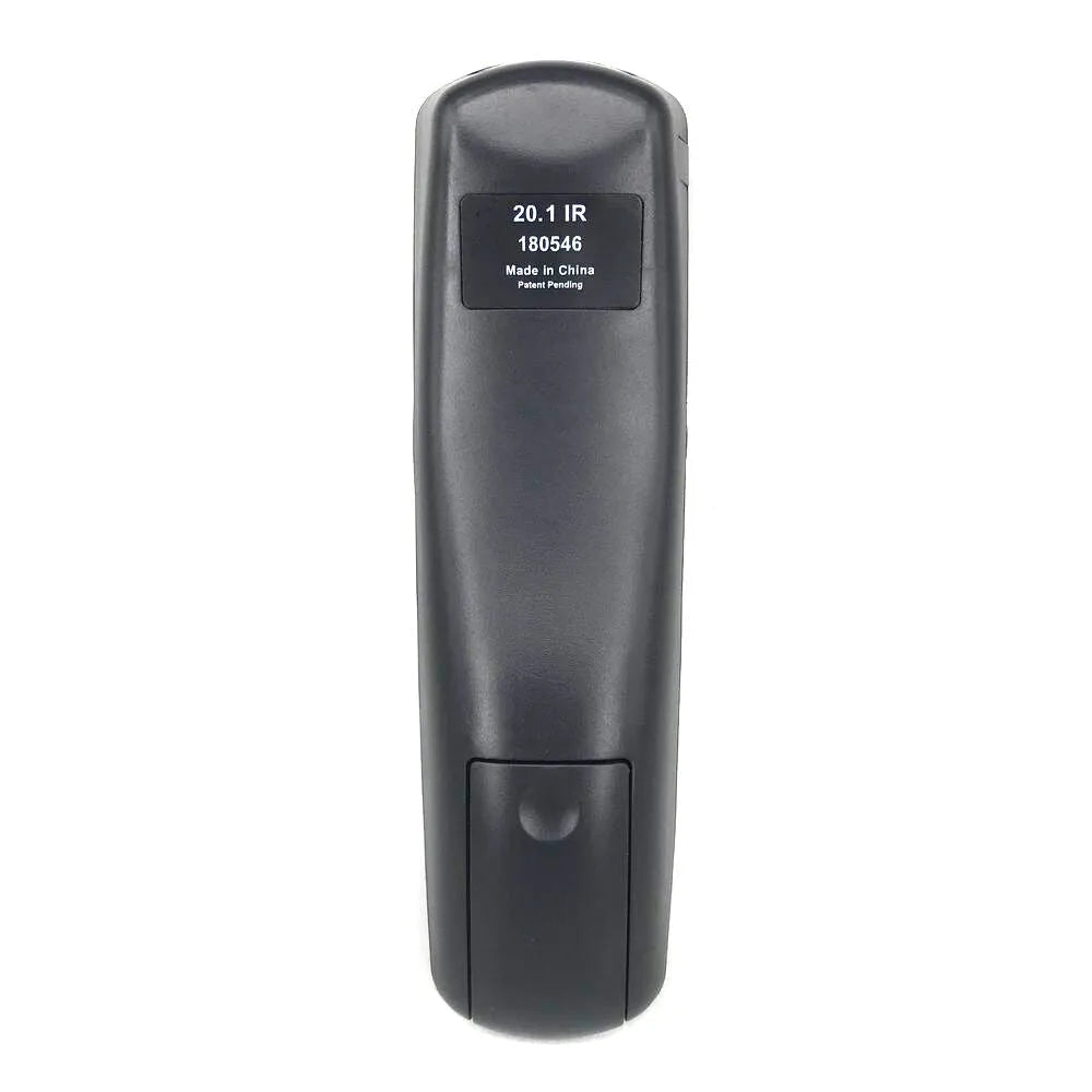 Black flat universal remote control for DISH Network satellite receiver and TV DVD models.