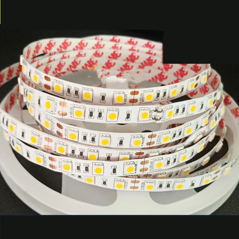 2835 and 5050 LED strip lights for supermarket shelf illumination showing two density options