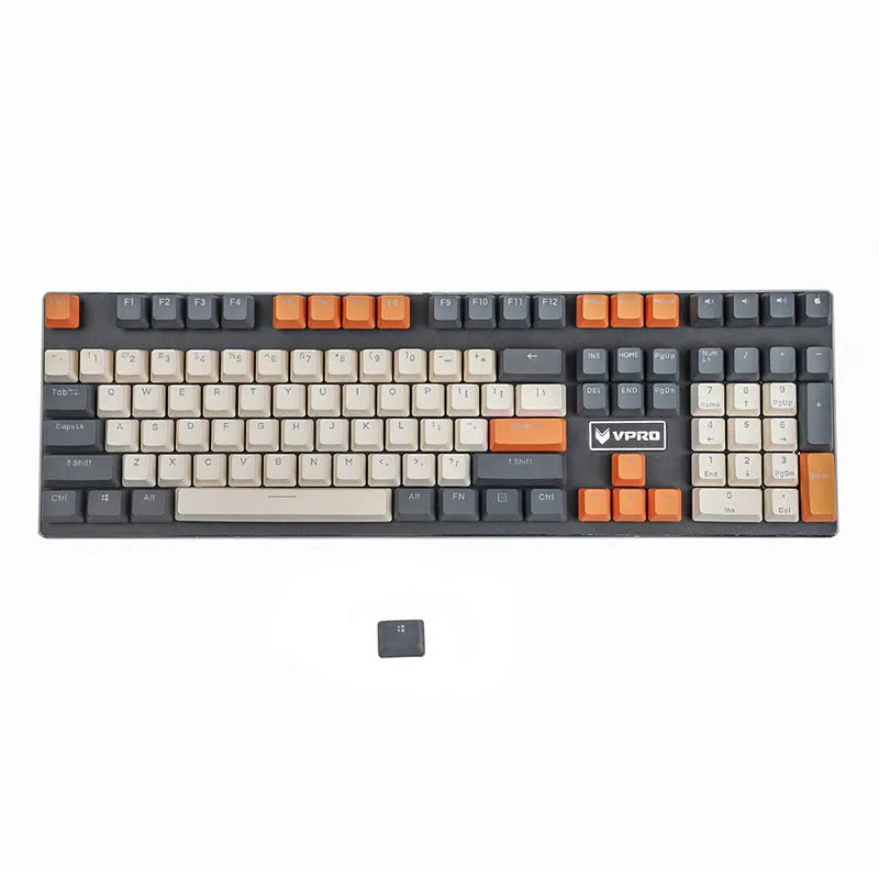 109-key PBT double-colour dip-dyed OEM keycap set with positive engraving, six colour options, keycaps only