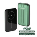 Blue acrylic magnetic wireless power bank 5000mAh for iPhone 12 with USB port