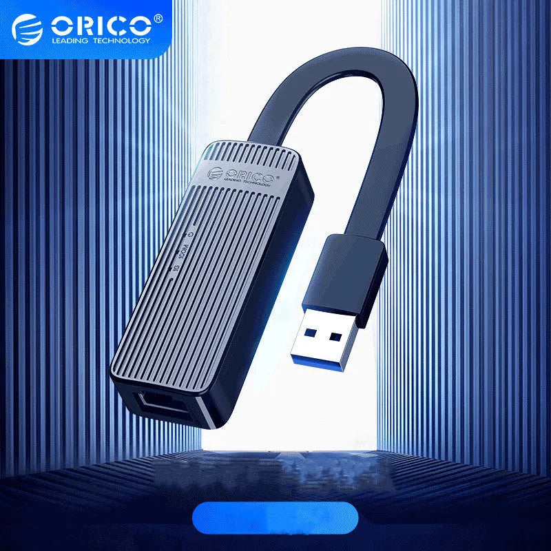 ORICO USB to RJ45 100Mbps network adapter in black for laptop