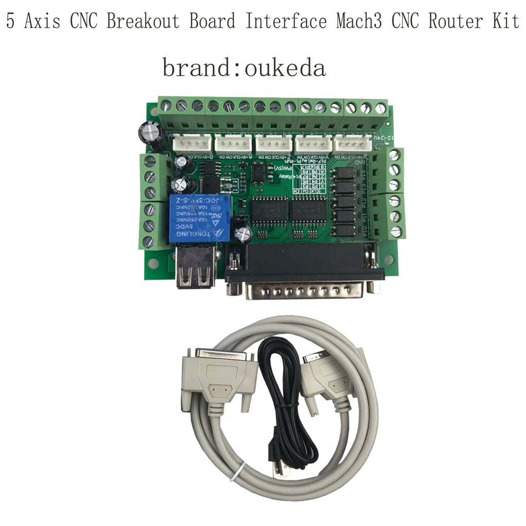 5 axis CNC breakout board interface for Mach3 and Linux CNC router kits, CW1 colour variant