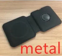 White foldable magnetic wireless charger showing 180° positioning with dual charging surfaces