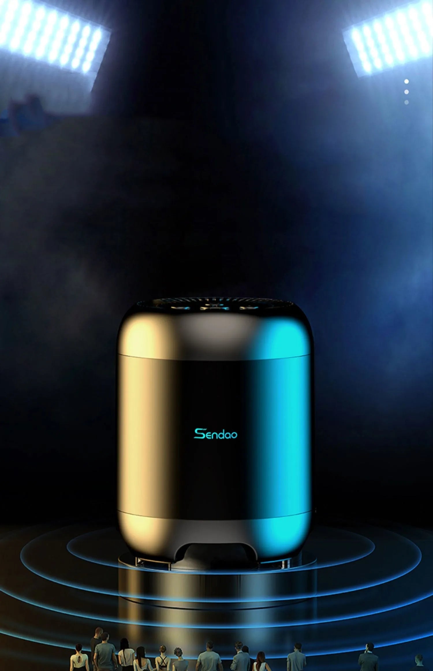 Black or white wireless Bluetooth speaker with card reader slot and compact 90x73x73mm dimensions