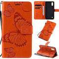Xiaomi Butterfly wallet phone case in blue showing card slots and phone protection.