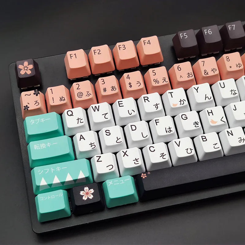 Green wireless mechanical keyboard keycaps with USB interface for Cherry MX switches