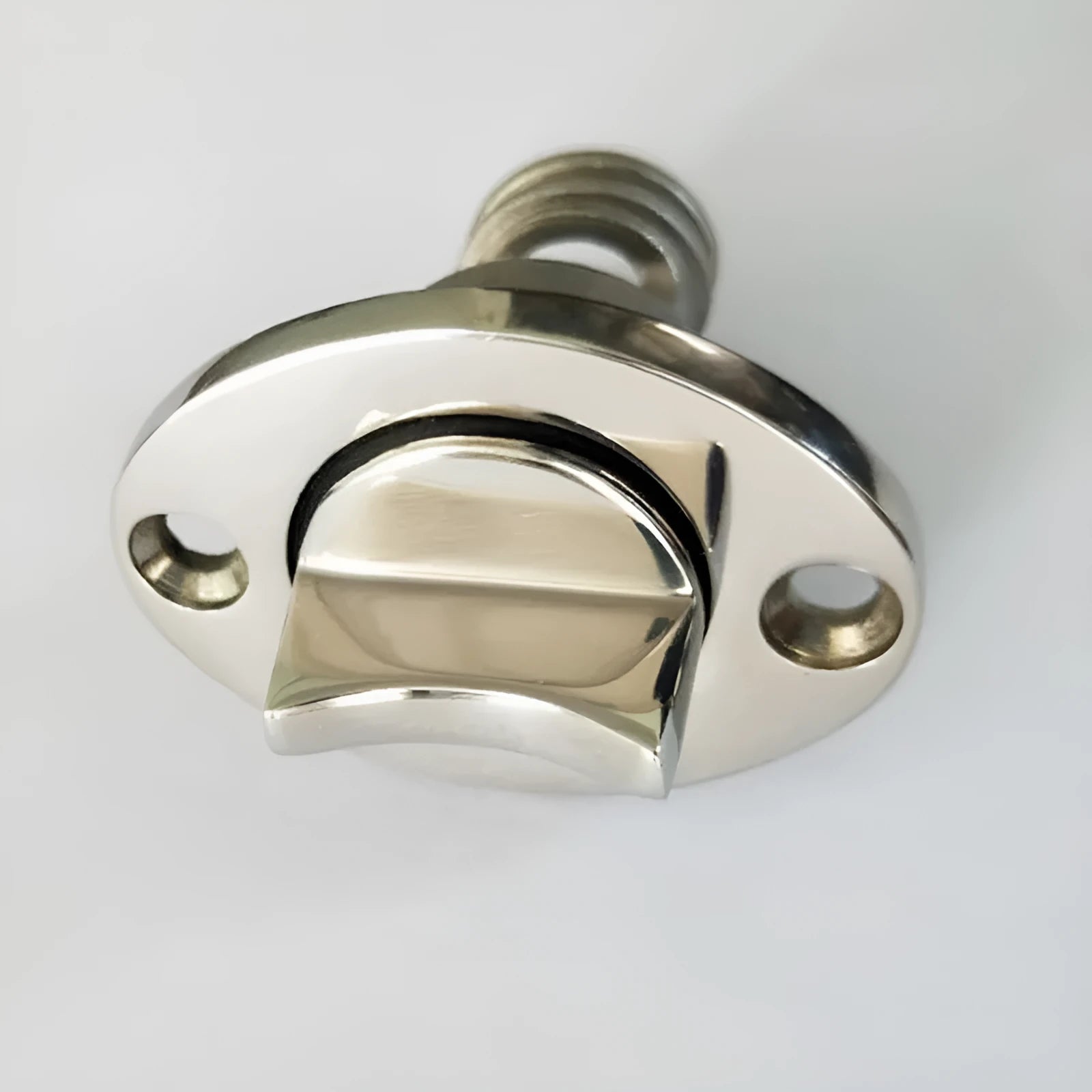 Stainless steel marine water plug with corrosion-resistant finish for boat deck drainage
