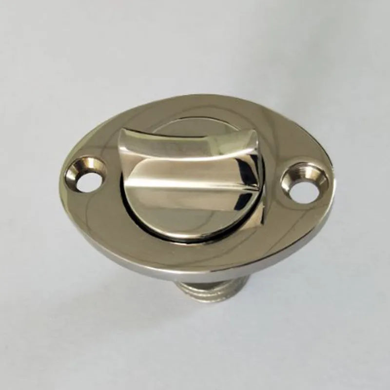 Stainless steel marine water plug with corrosion-resistant finish for boat deck drainage
