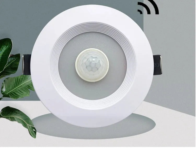 Aluminium infrared sensor LED down light for ceiling mounting with motion activation