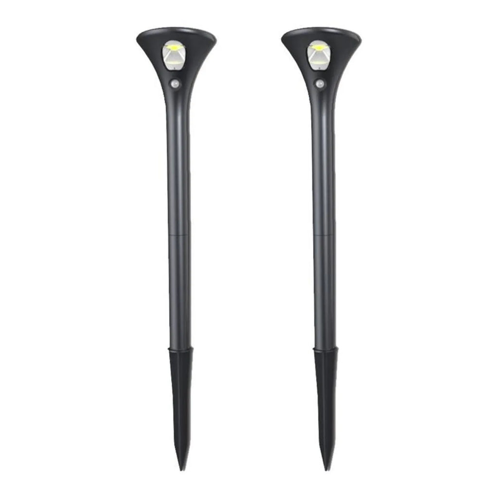 Solar induction ground plug light with lamp pole for garden pathway illumination