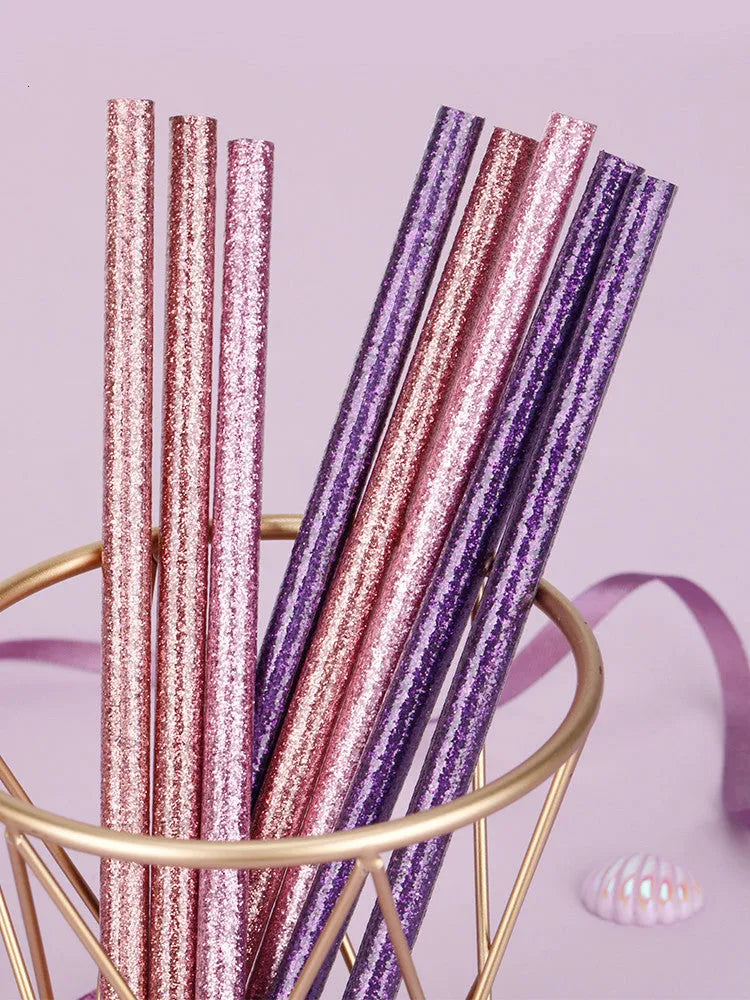 Mixed colour HB pencil set in display box with purple glitter and pale pink pencils
