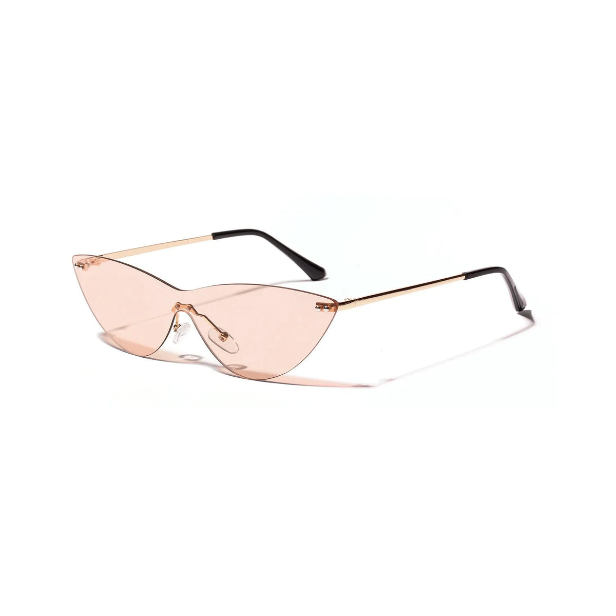 Brown metal frame vintage sunglasses for adults on a plain background