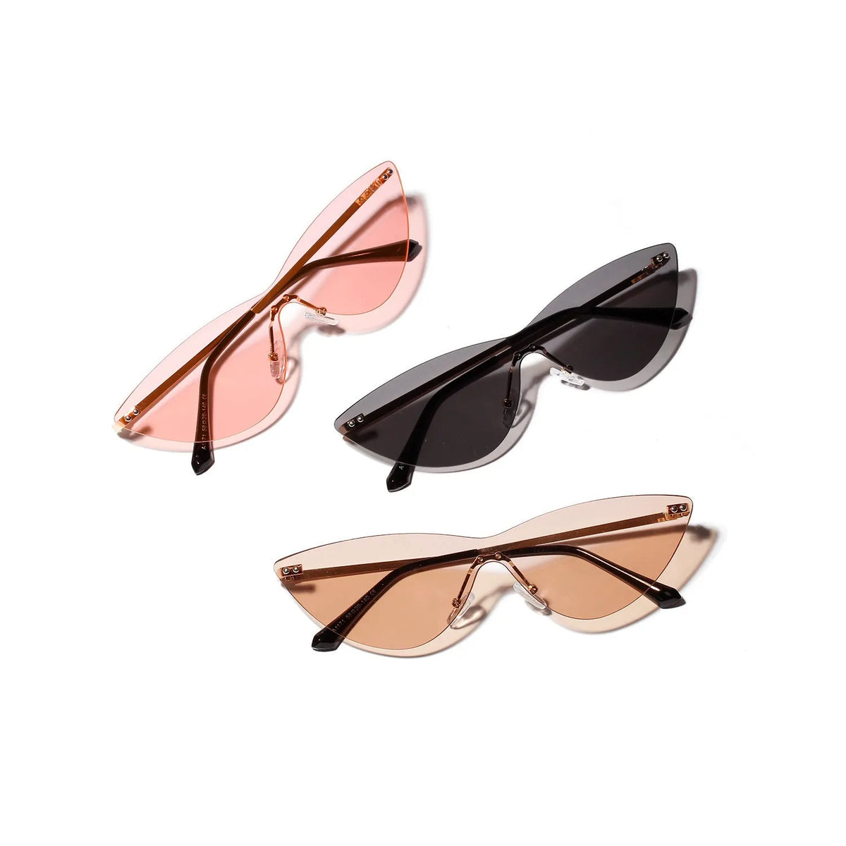 Brown metal frame vintage sunglasses for adults on a plain background