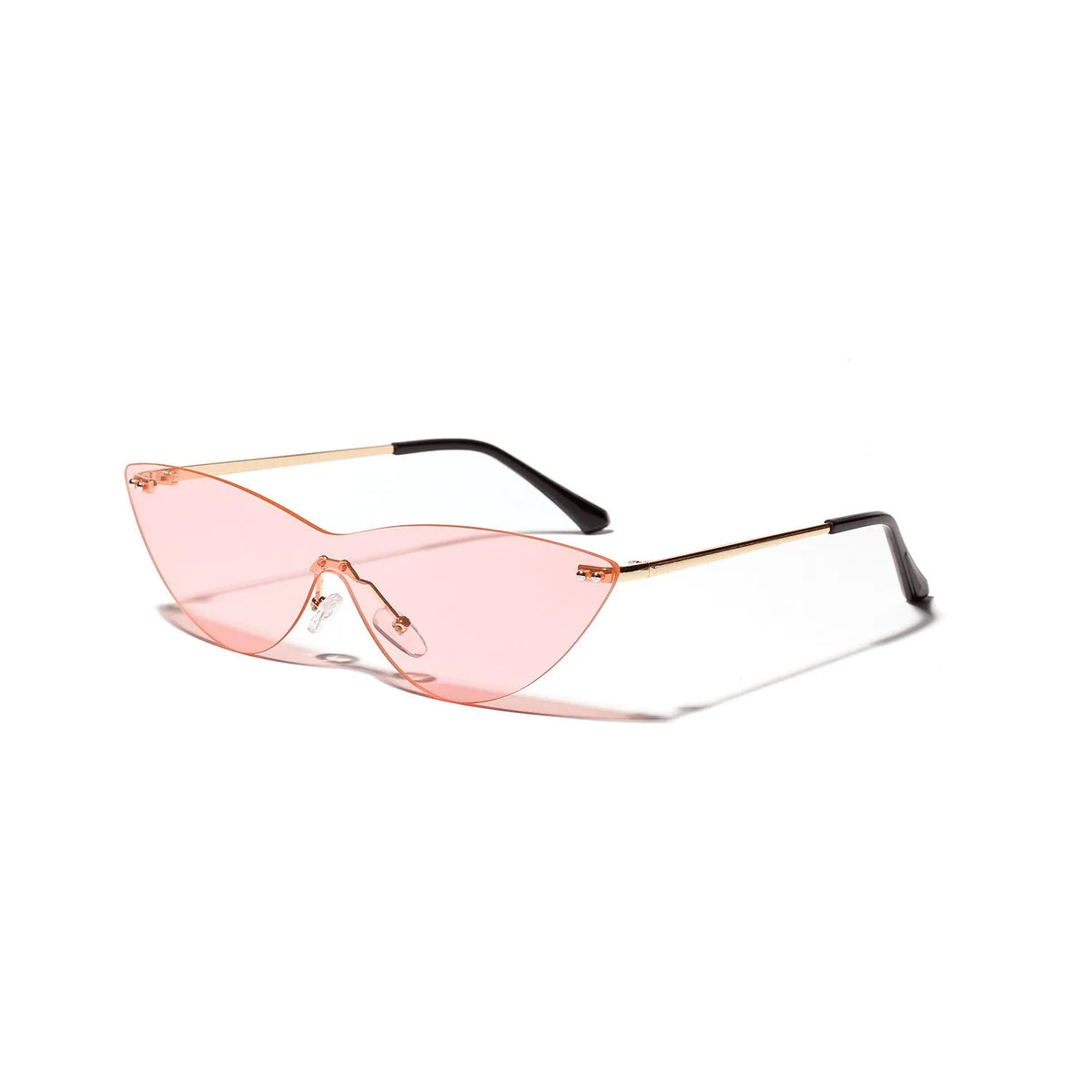Brown metal frame vintage sunglasses for adults on a plain background