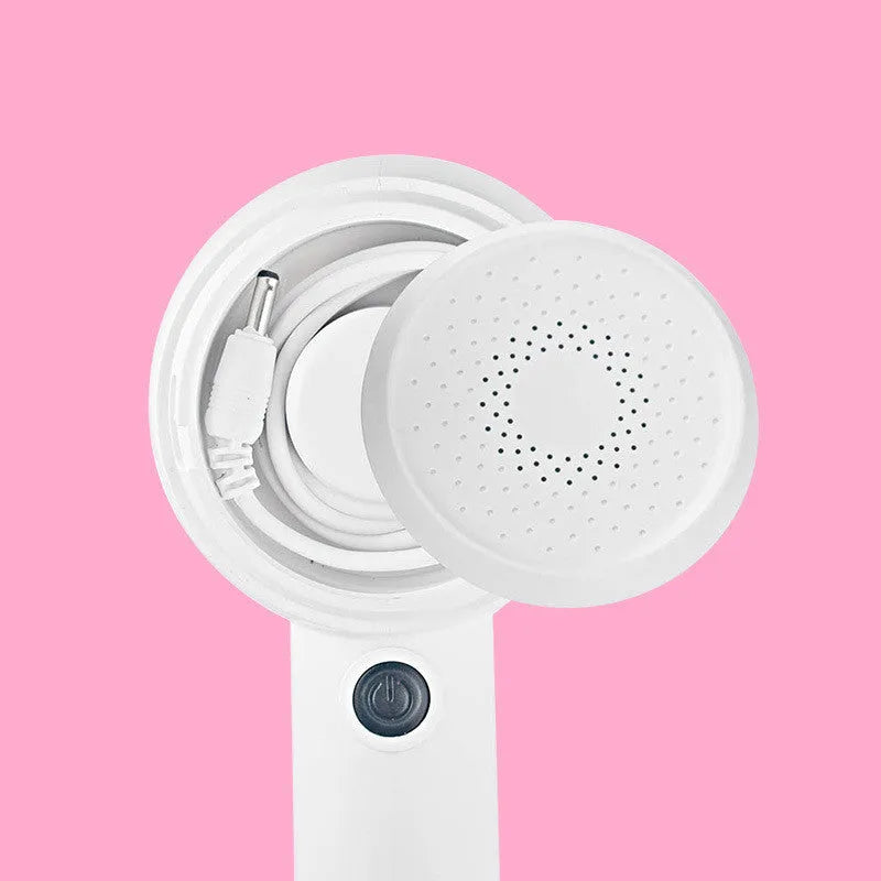 White rechargeable electric clothes shaver for removing pilling from jerseys and knitwear