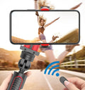 Aluminium smartphone video stabiliser tripod extended to 716mm with adjustable phone clamp