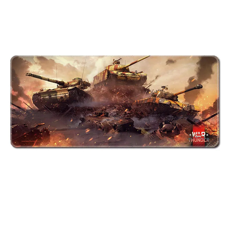 Gaming Tank thickened mouse pad with wrist support and non-slip rubber base, available in multiple sizes