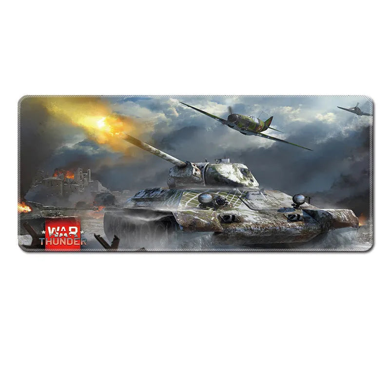 Gaming Tank thickened mouse pad with wrist support and non-slip rubber base, available in multiple sizes