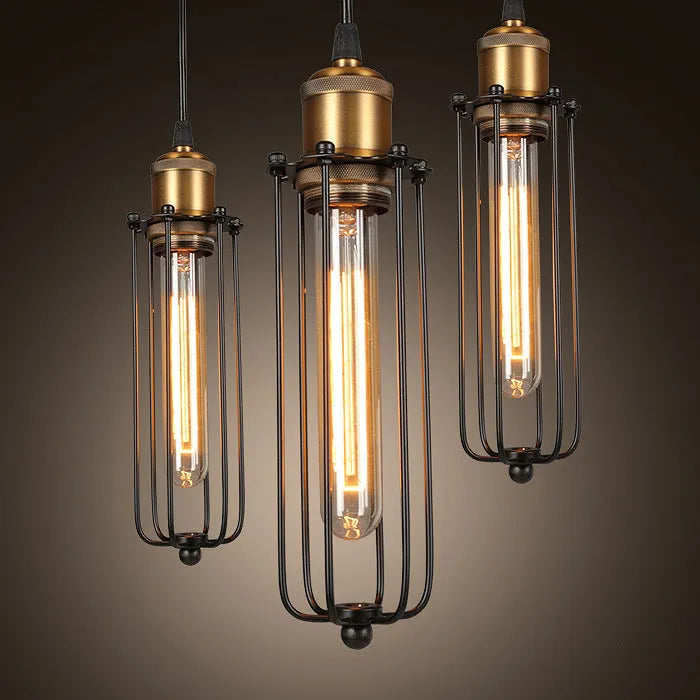Brown iron Nordic retro industrial gladiator chandelier pendant light fixture for ceiling mounting