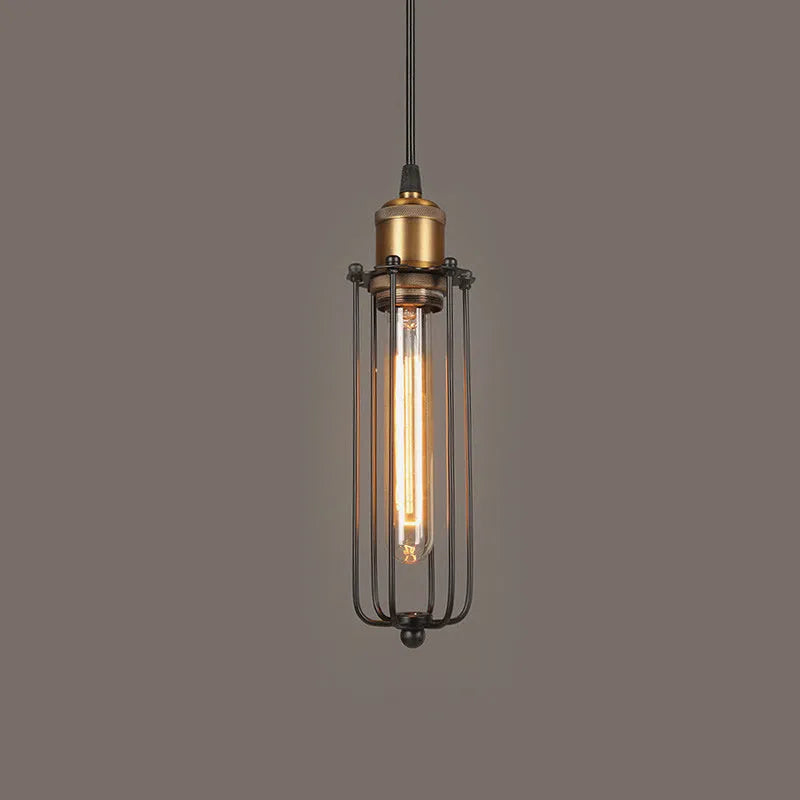 Brown iron Nordic retro industrial gladiator chandelier pendant light fixture for ceiling mounting