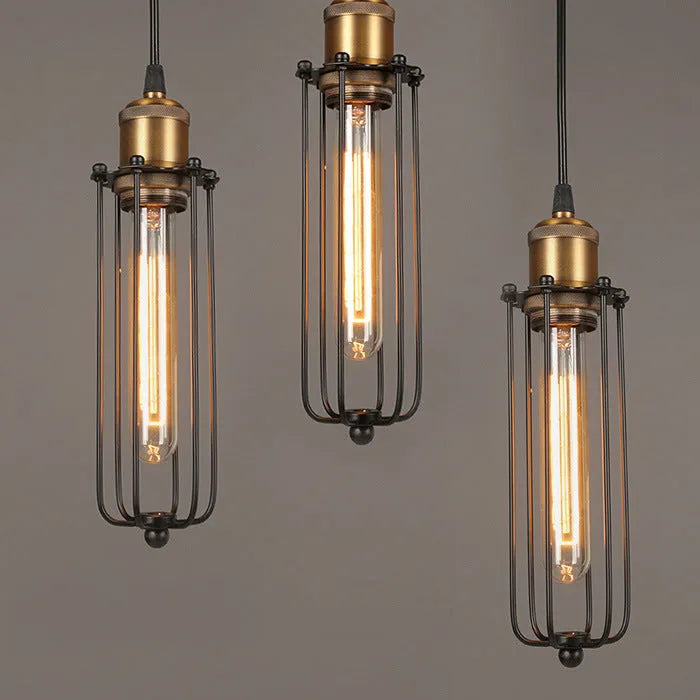Brown iron Nordic retro industrial gladiator chandelier pendant light fixture for ceiling mounting