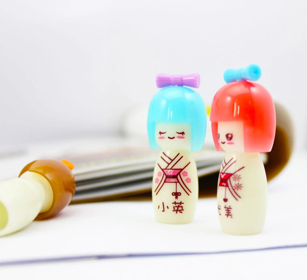 Brandi Japan Doll Gel Pen 0.38mm black with 152mm total length, pack of 3 pens