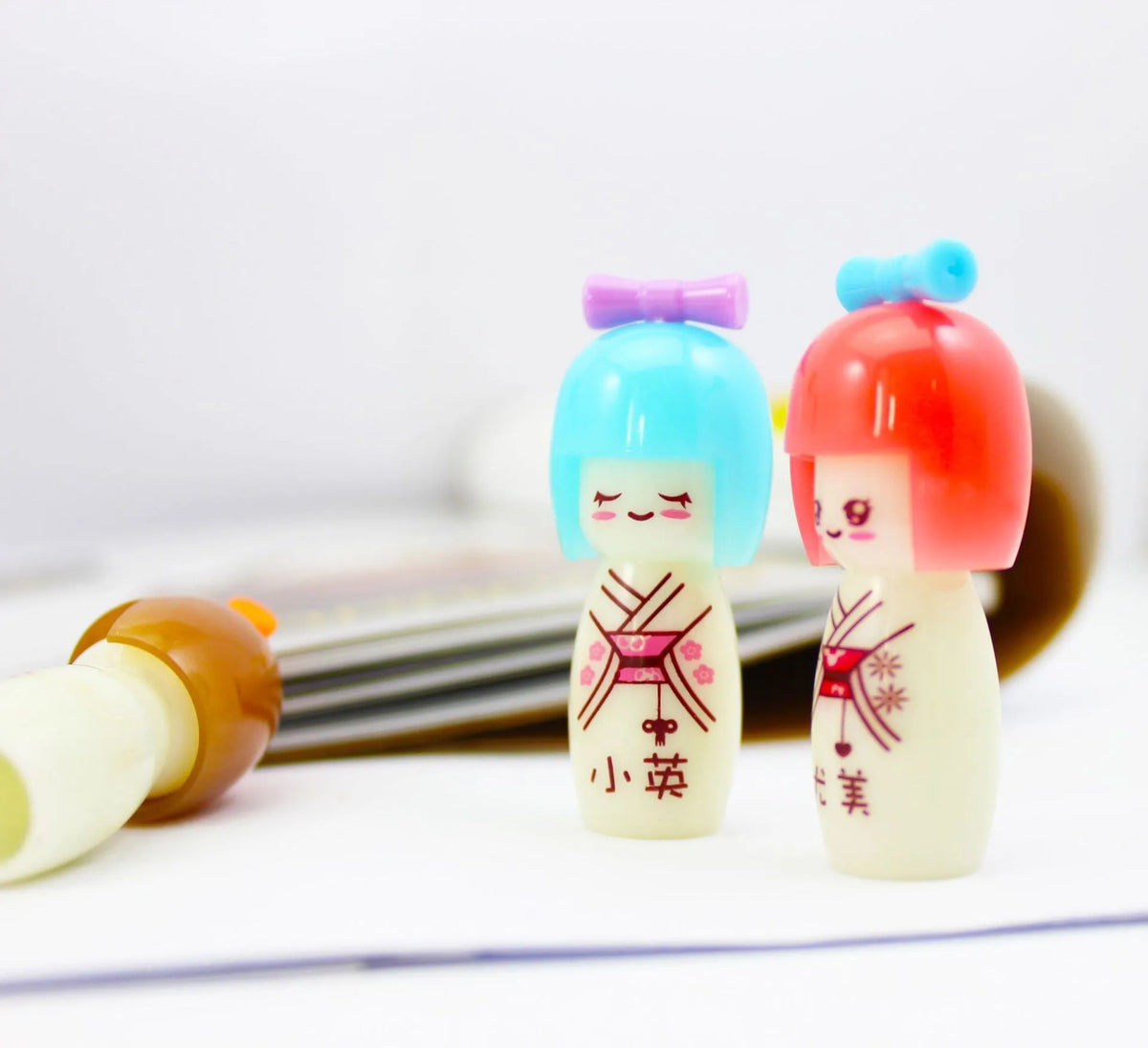 Brandi Japan Doll Gel Pen 0.38mm black with 152mm total length, pack of 3 pens