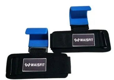 Power-assisted pull-up hook pair, polypropylene wrist straps with iron buckle, 20x16cm, black blue red yellow