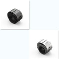 Folding bike phone mount in black, red, or silver, aluminium alloy with silicone sheets, one-hand operation, ring design