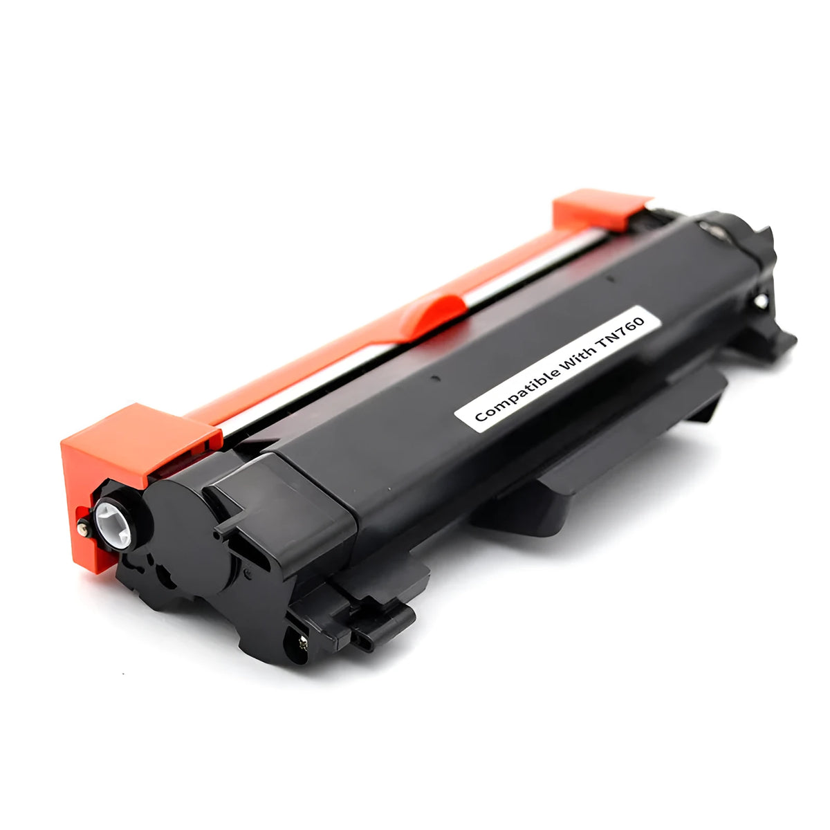 Compatible Brother TN760 black toner cartridge for DCP-L2550DW laser printer in packaging