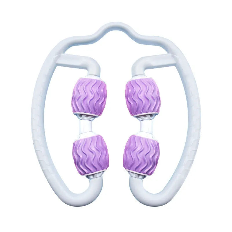 Purple annular silicone leg massage roller fitness equipment