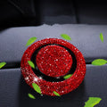 Flying saucer car perfume with electroplated alloy body and crystal drill in white, red, or black grey.