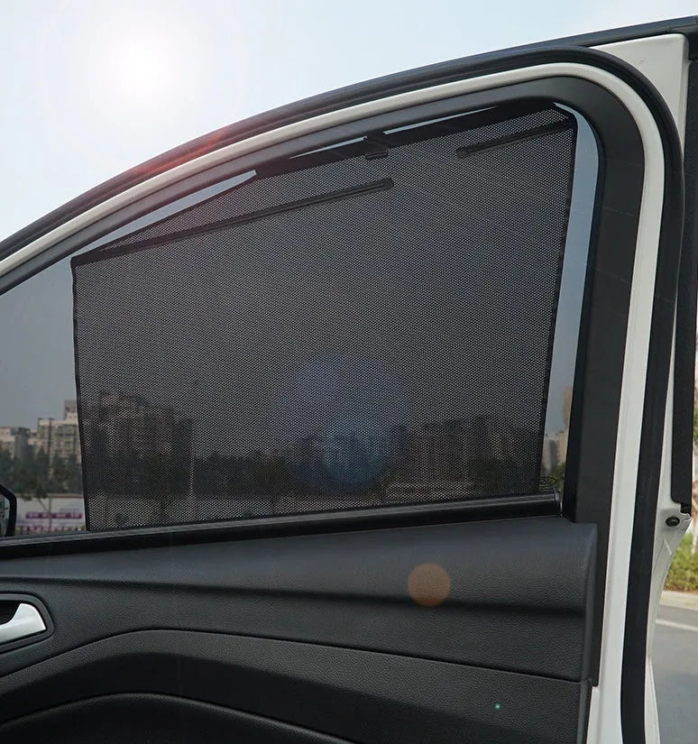 Black translucent polyester roller blind side window shade for Geely EC7 Binyue Bo Ruixingyue Vision GX7
