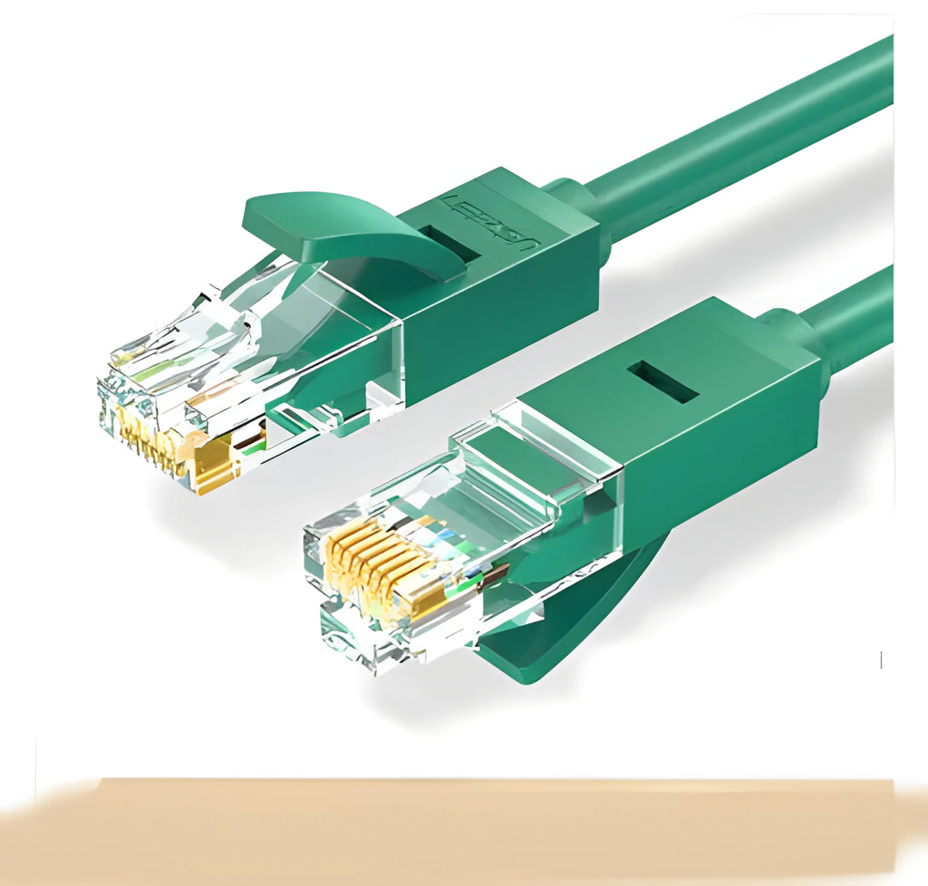 Green UGREEN Ethernet cable with RJ45 connectors in 1m and 2m length options