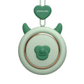 Mini bladeless neck fan with an adjustable rope, shown in a decorative colour variant.